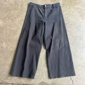 Universal Thread Wide Leg Black size 14 Crop Sailor Jean